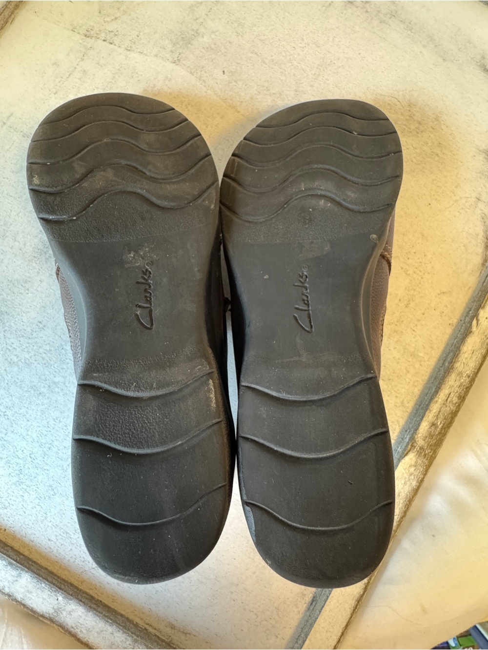 Clarks Dark Brown Slip-On Leather Loafers - Picture 6 of 8